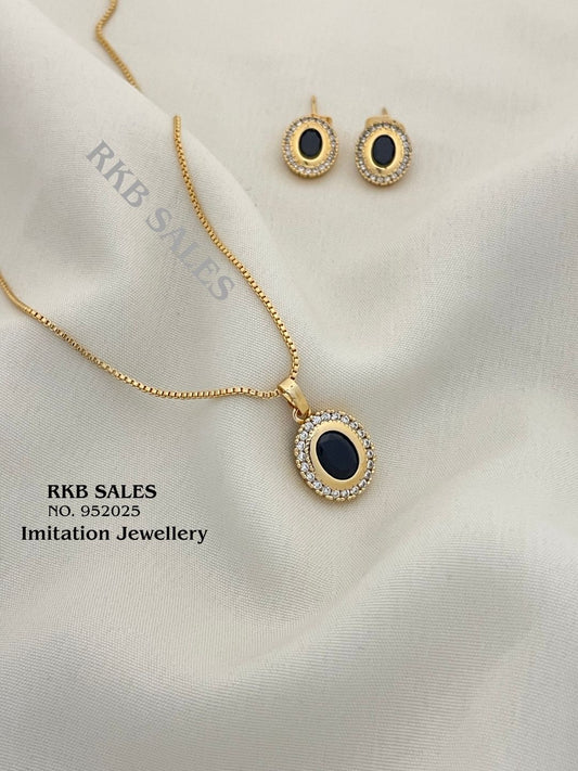 Chain Pendant Earring Set for Daily Wear At Wholesale Price
